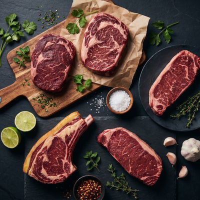 My Butcher Box — Box Latine — bœuf Uruguay, Argentine, Mirandesa, Rubia Gallega, Scottona — boucherie en ligne France