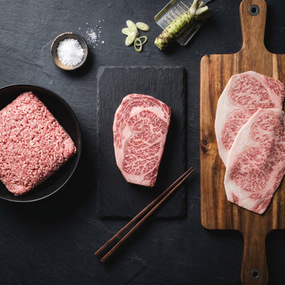 My Butcher Box — Box Jap — noix d'entrecôte Wagyu, tranchettes Wagyu, steak haché Wagyu — boucherie en ligne France