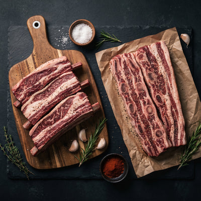 My Butcher Box — Box Ribs — short ribs Angus et asado argentin tiras — boucherie en ligne France