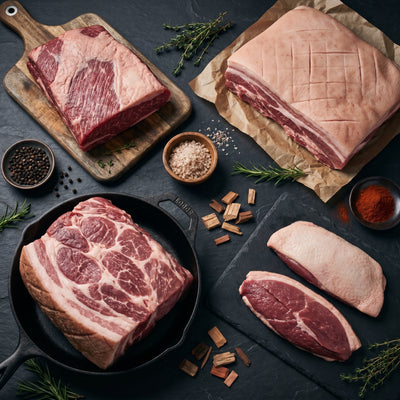 My Butcher Box — Box Smoked — brisket Angus, poitrine de porc, échine, magret de canard pour fumoir — boucherie en ligne France